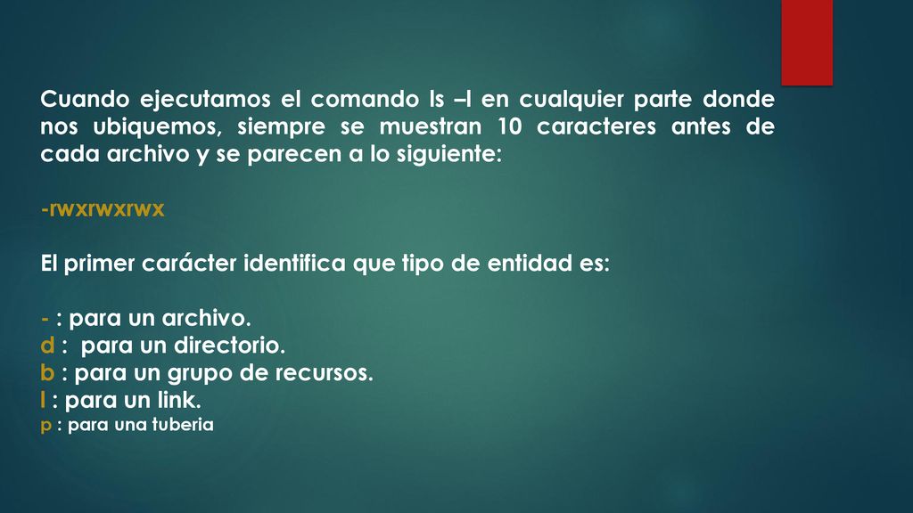 El primer carácter identifica que tipo de entidad es: