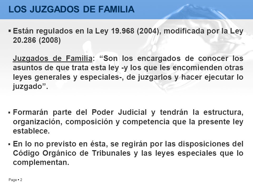 LOS JUZGADOS DE FAMILIA