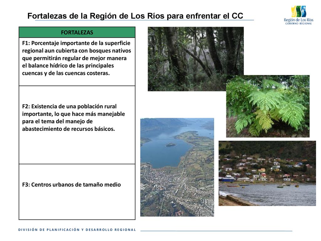 Fortalezas de la Región de Los Ríos para enfrentar el CC