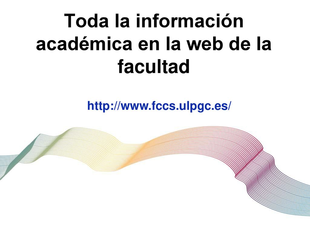 Toda la información académica en la web de la facultad