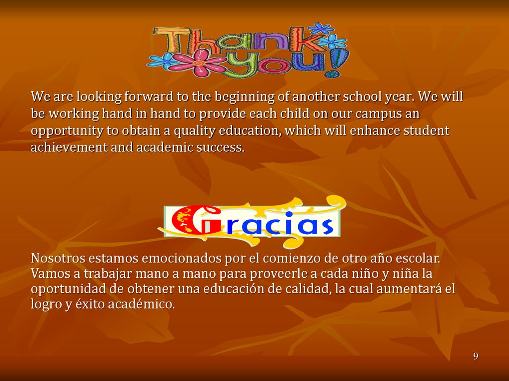 We are looking forward to the beginning of another school year