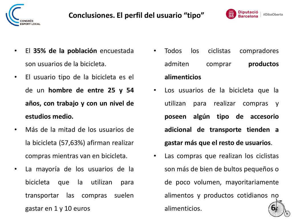 Conclusiones. El perfil del usuario tipo