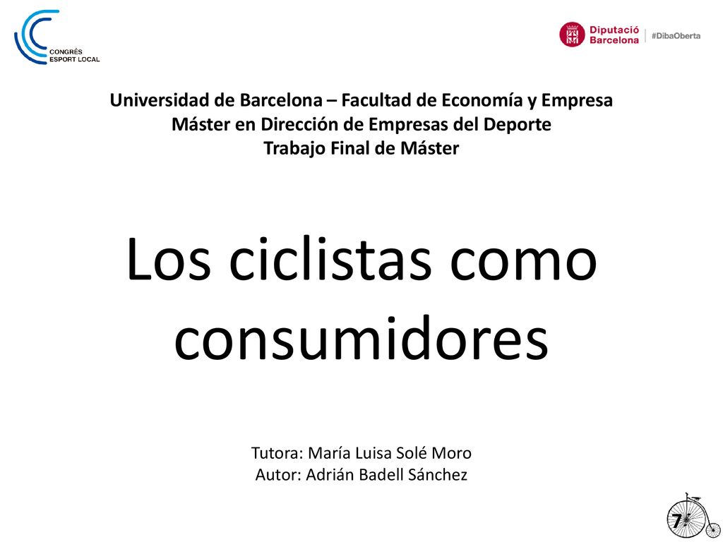 Los ciclistas como consumidores
