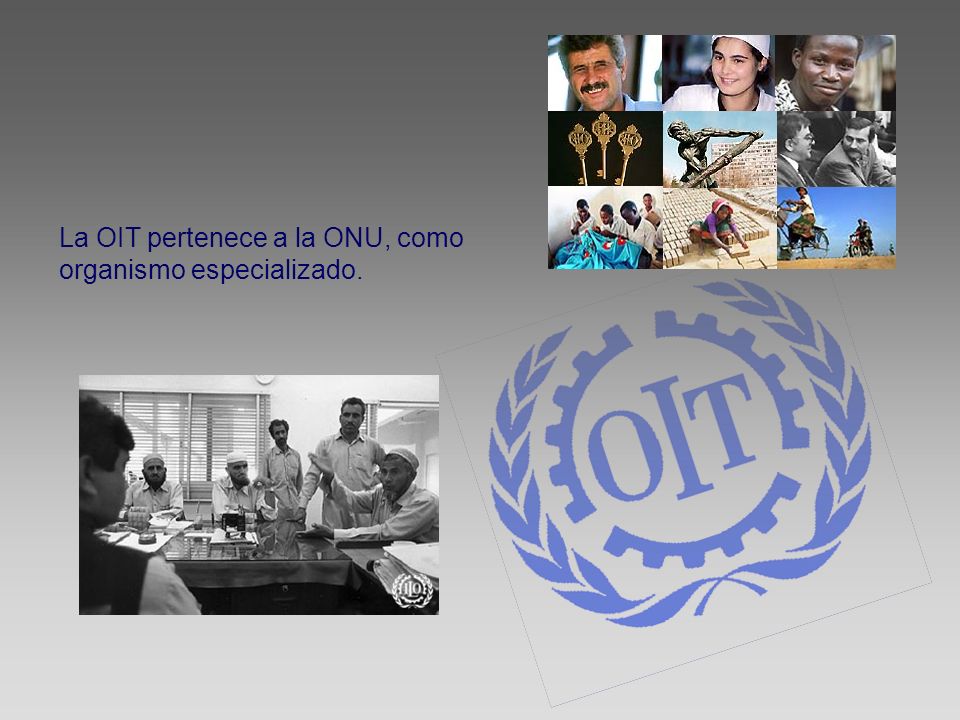 La OIT pertenece a la ONU, como organismo especializado.