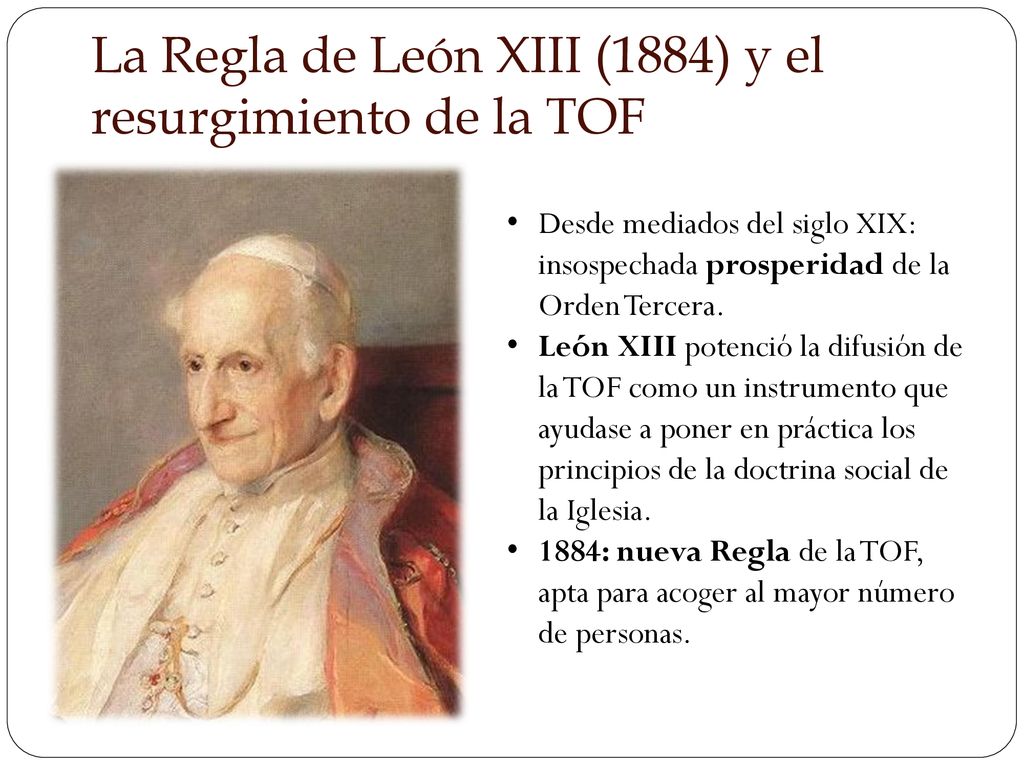 La Regla de León XIII (1884) y el resurgimiento de la TOF