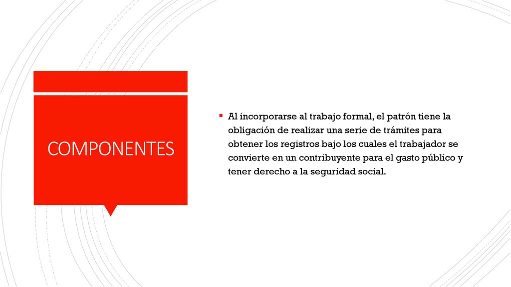 Al incorporarse al trabajo formal, el patrón tiene la obligación de realizar una serie de trámites para obtener los registros bajo los cuales el trabajador se convierte en un contribuyente para el gasto público y tener derecho a la seguridad social.