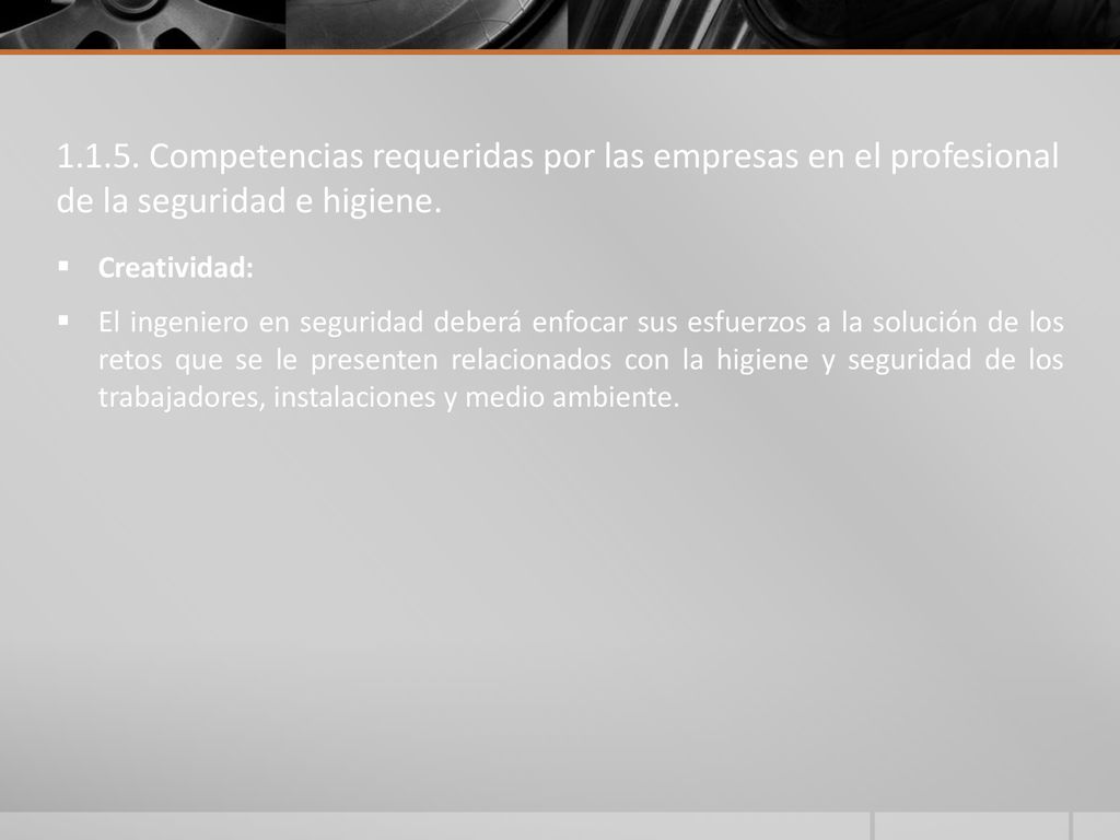 Competencias requeridas por las empresas en el profesional de la seguridad e higiene.