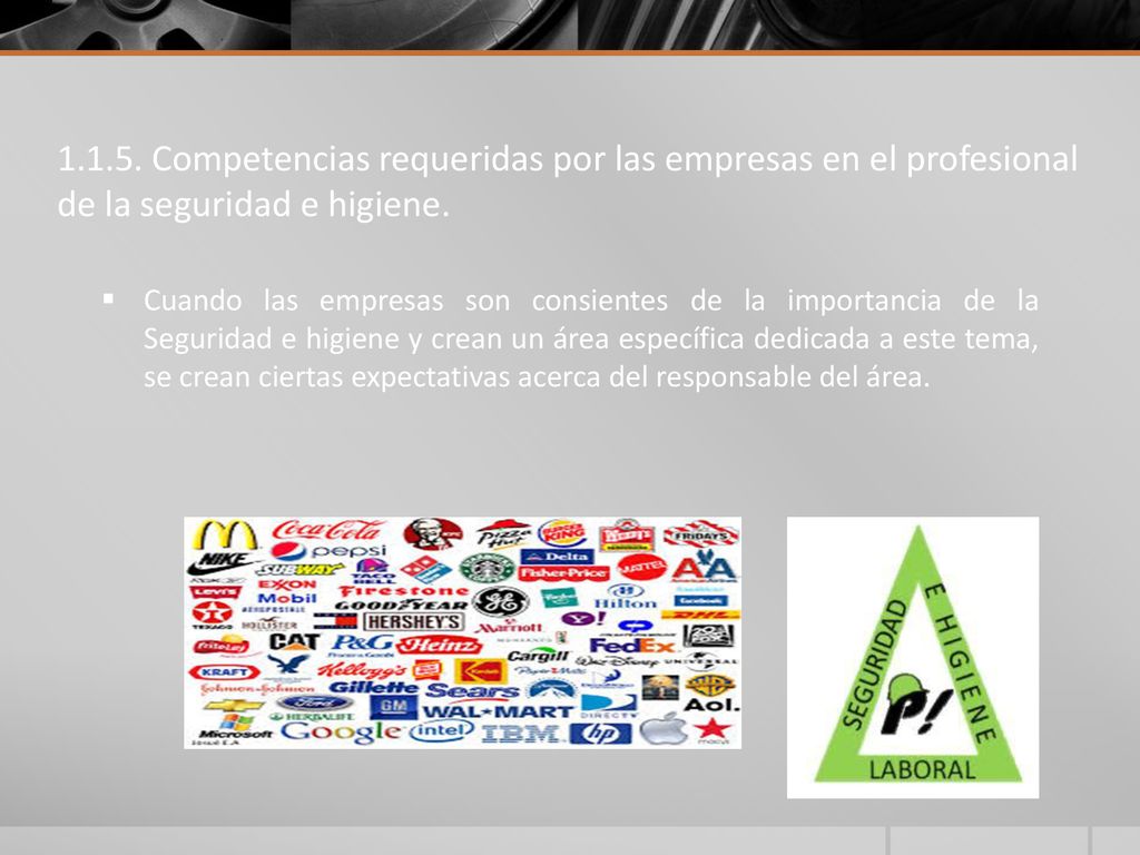 Competencias requeridas por las empresas en el profesional de la seguridad e higiene.