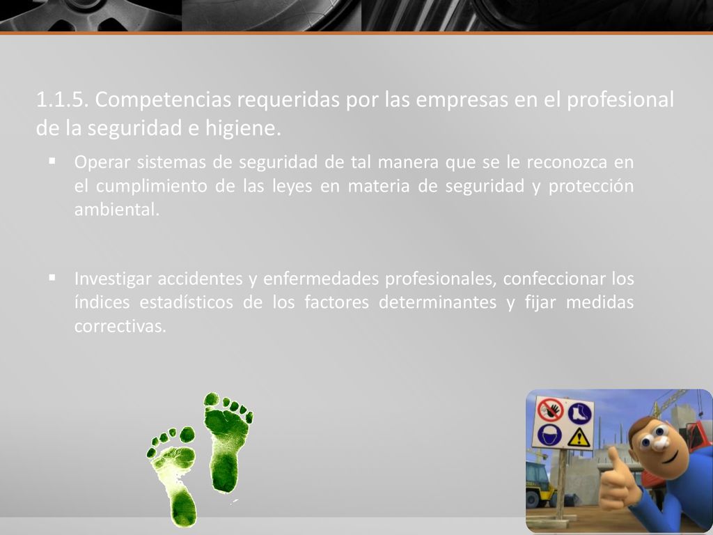 Competencias requeridas por las empresas en el profesional de la seguridad e higiene.