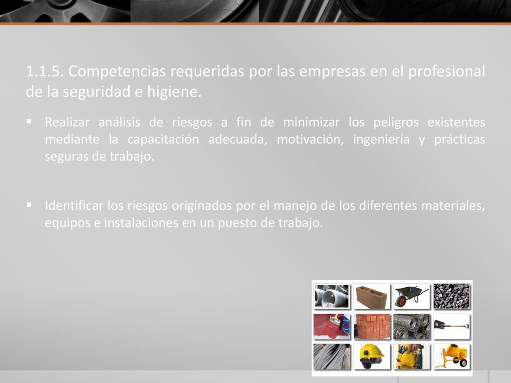 Competencias requeridas por las empresas en el profesional de la seguridad e higiene.
