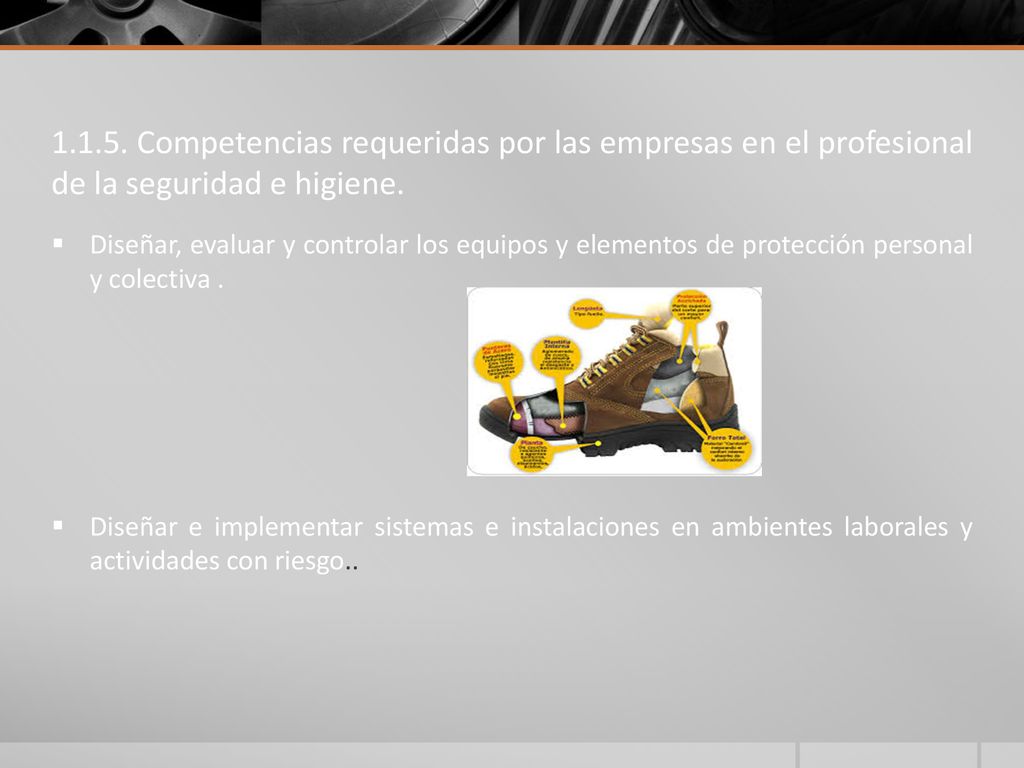 Competencias requeridas por las empresas en el profesional de la seguridad e higiene.