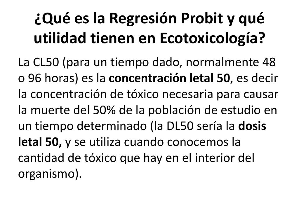 ¿Qué es la Regresión Probit y qué utilidad tienen en Ecotoxicología