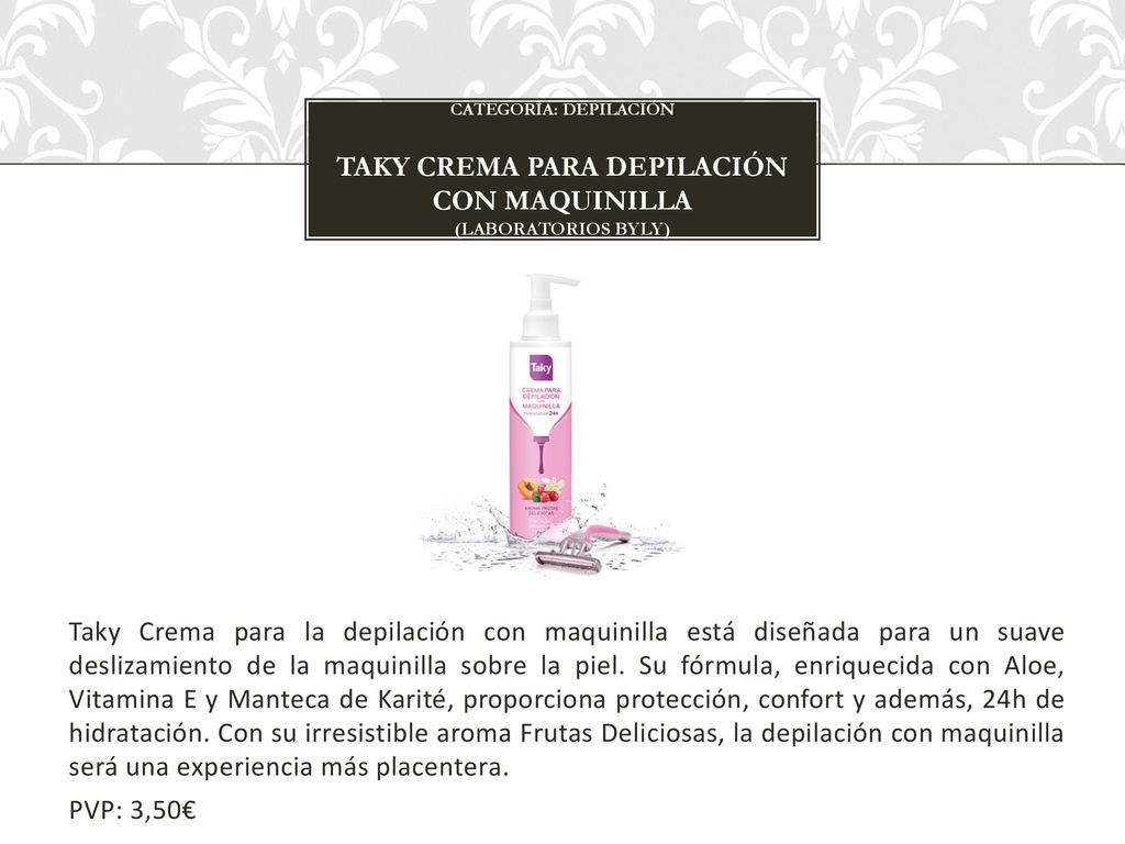 CATEGORÍA: depilación Taky crema para depilación con maquinilla (laboratorios byly)