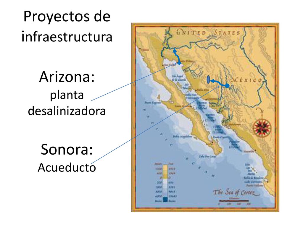 Proyectos de infraestructura Arizona: planta desalinizadora Sonora: Acueducto