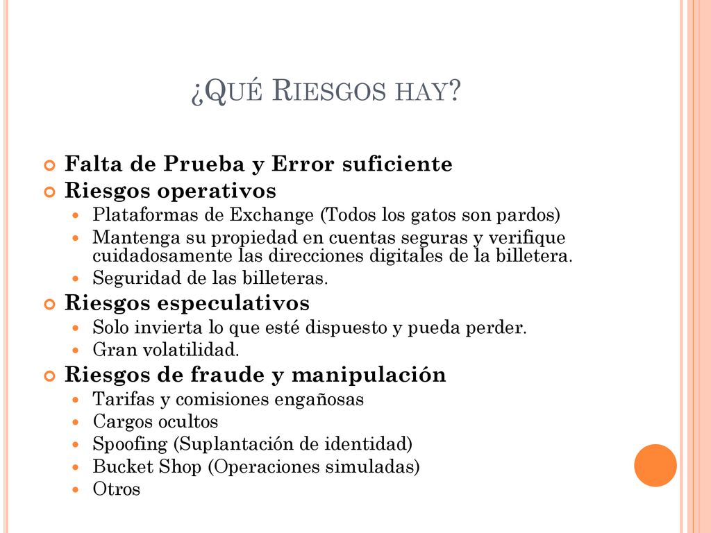¿Qué Riesgos hay Falta de Prueba y Error suficiente