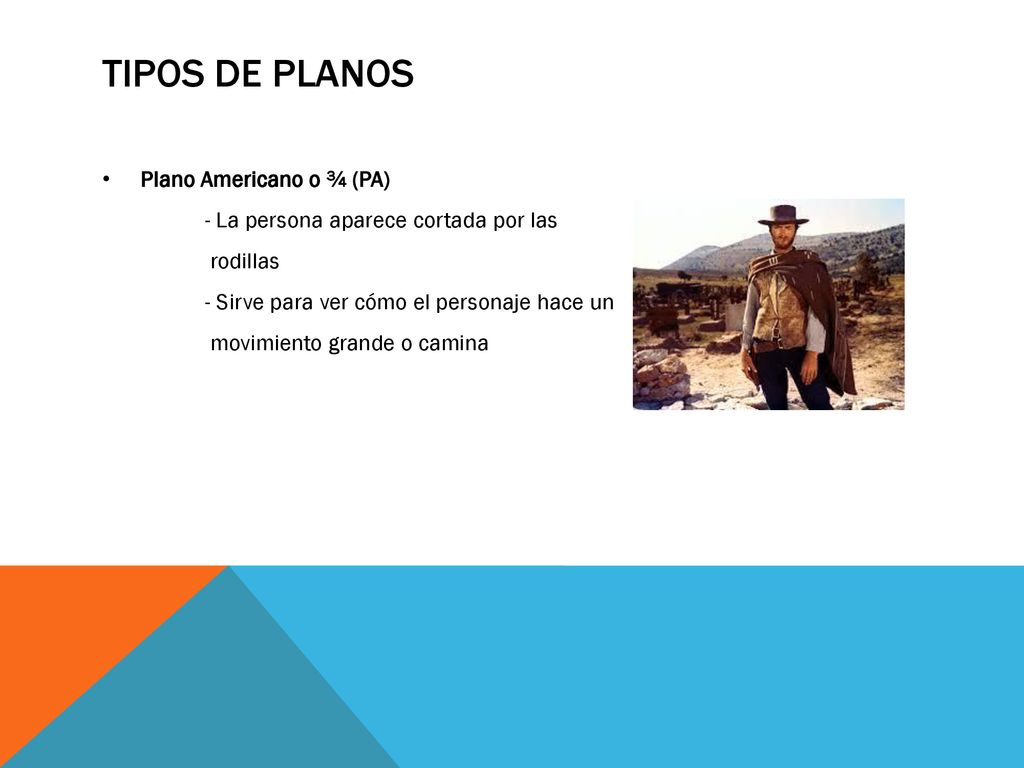 Tipos de planos Plano Americano o ¾ (PA)