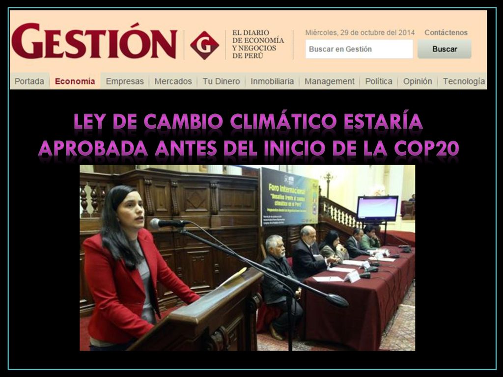 Ley de Cambio Climático estaría aprobada antes del inicio de la COP20