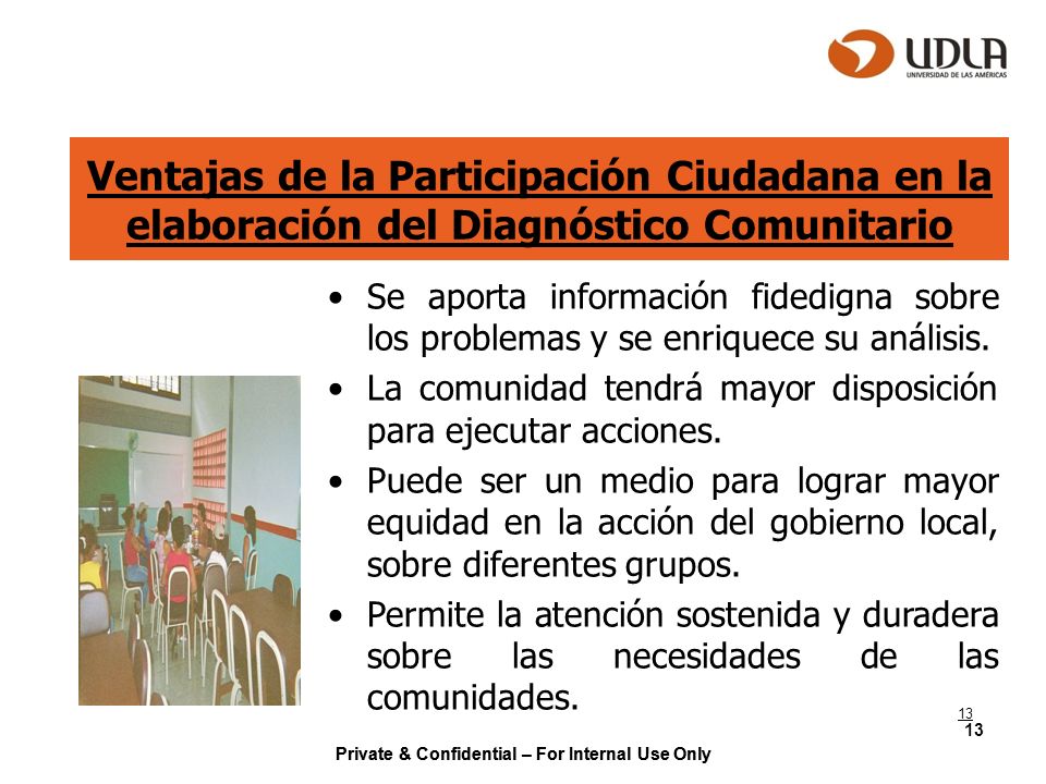 Ventajas de la Participación Ciudadana en la elaboración del Diagnóstico Comunitario