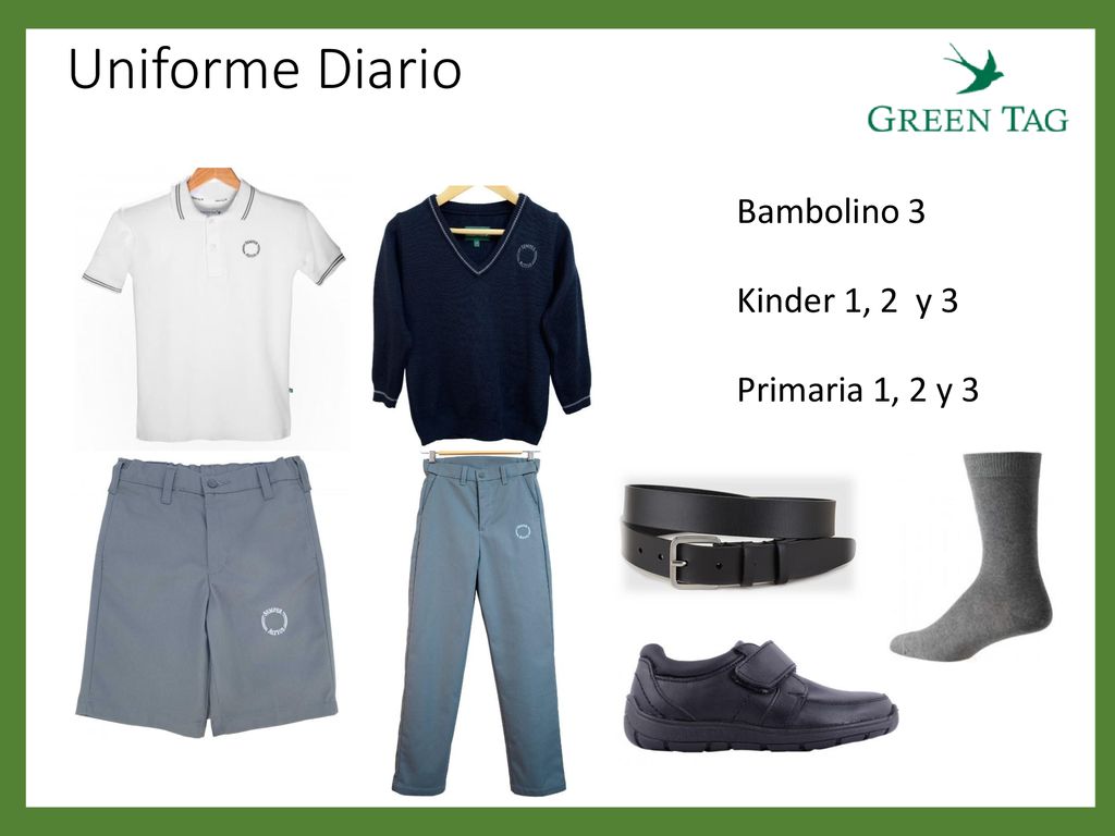 Uniforme Diario Bambolino 3 Kinder 1, 2 y 3 Primaria 1, 2 y 3