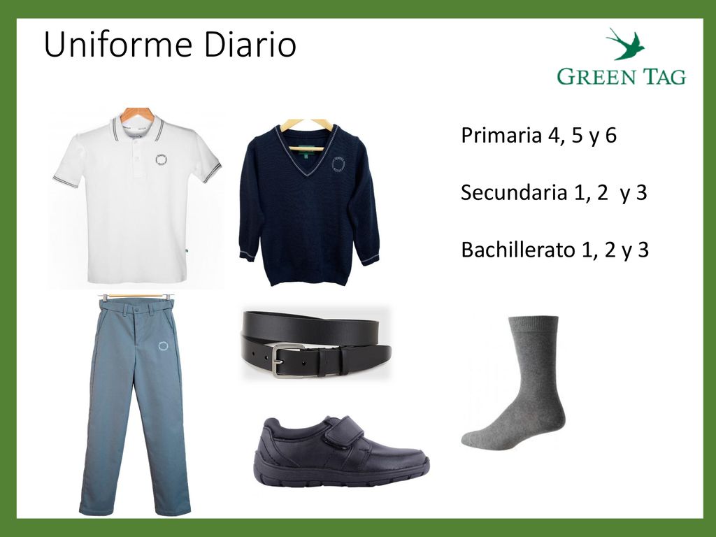 Uniforme Diario Primaria 4, 5 y 6 Secundaria 1, 2 y 3
