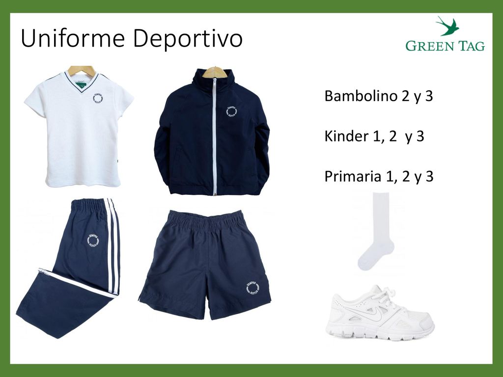 Uniforme Deportivo Bambolino 2 y 3 Kinder 1, 2 y 3 Primaria 1, 2 y 3