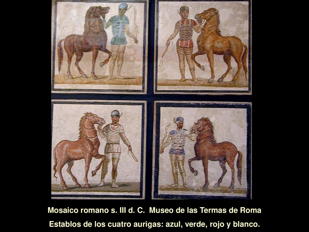 Mosaico romano s. III d. C. Museo de las Termas de Roma