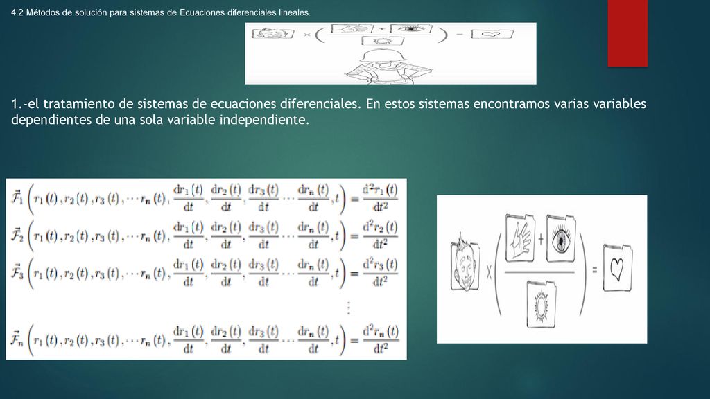 4.2 Métodos de solución para sistemas de Ecuaciones diferenciales lineales.