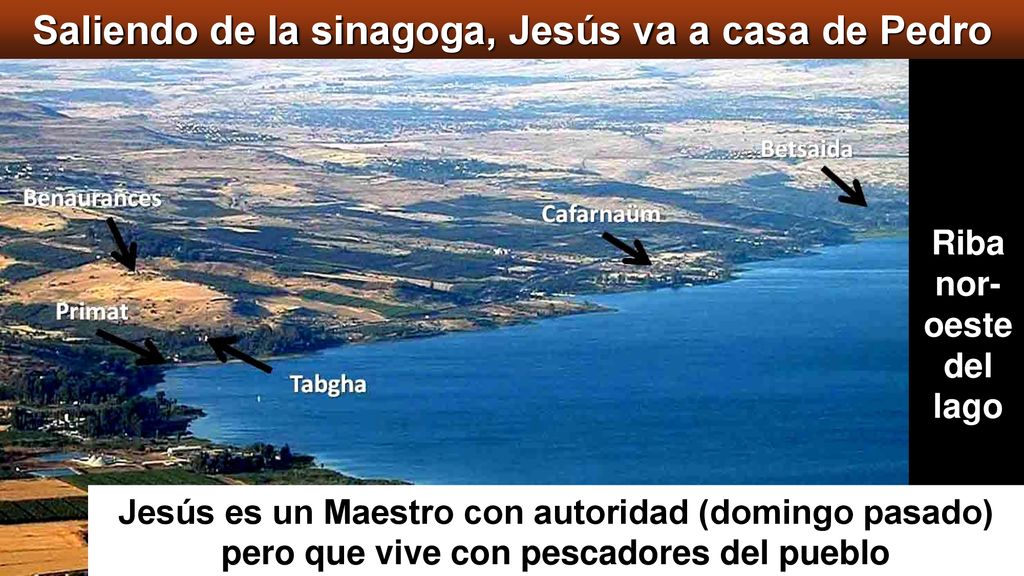 Saliendo de la sinagoga, Jesús va a casa de Pedro