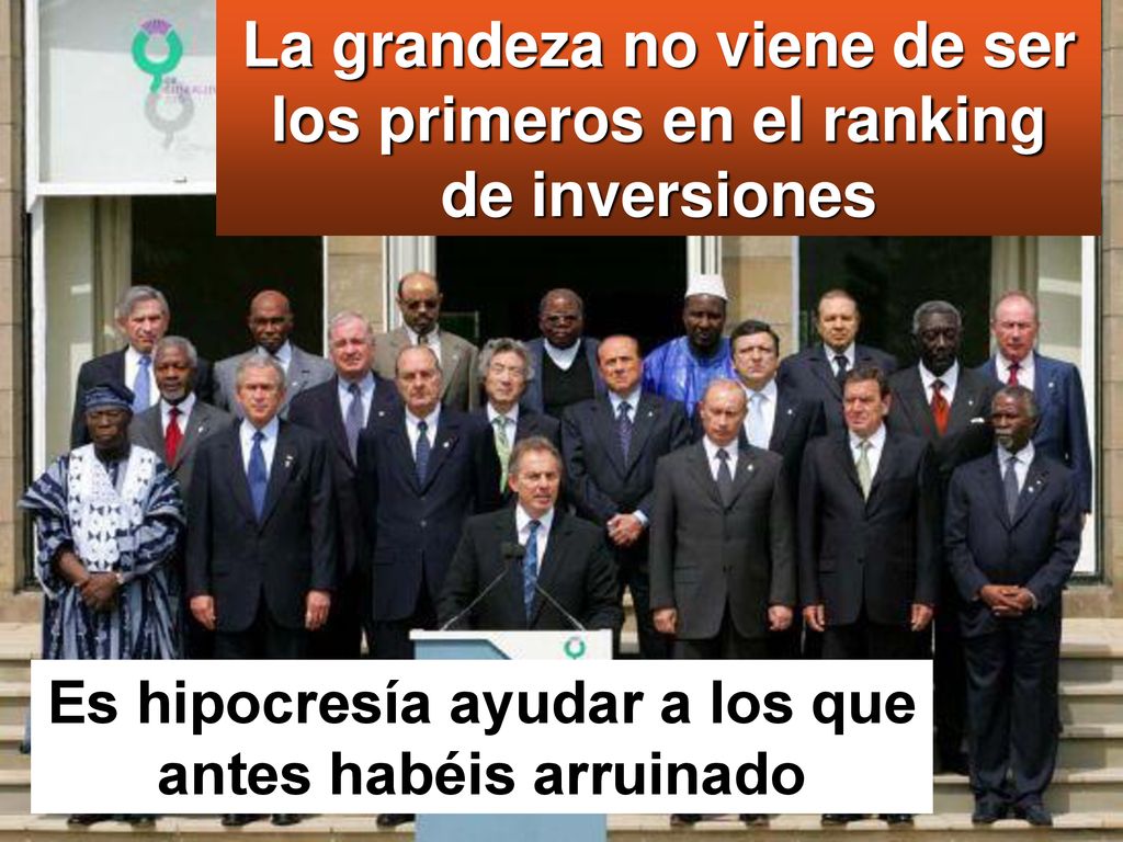 La grandeza no viene de ser los primeros en el ranking de inversiones