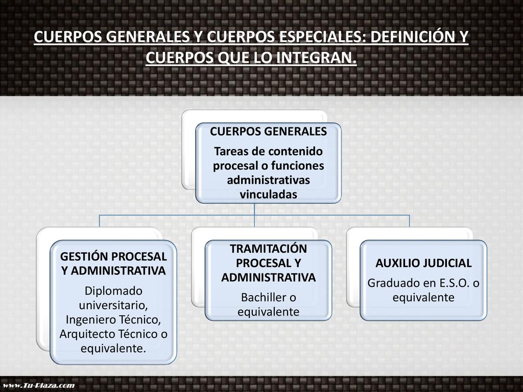 CUERPOS GENERALES Y CUERPOS ESPECIALES: DEFINICIÓN Y CUERPOS QUE LO INTEGRAN.