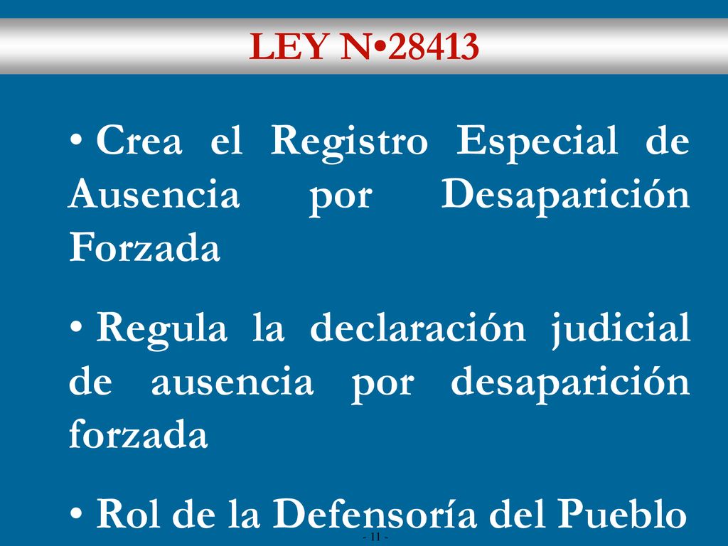 Crea el Registro Especial de Ausencia por Desaparición Forzada