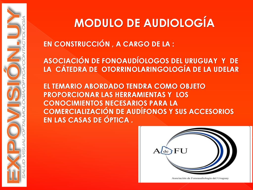 MODULO DE AUDIOLOGÍA EN CONSTRUCCIÓN , A CARGO DE LA :