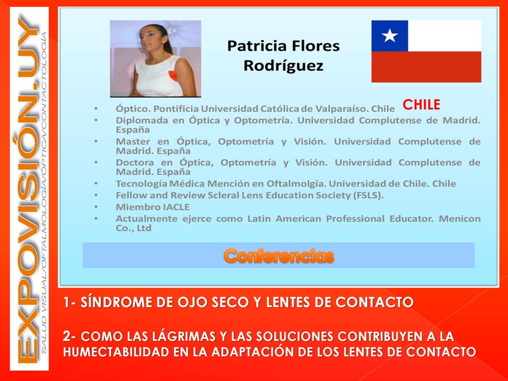 Conferencias CHILE 1- SÍNDROME DE OJO SECO Y LENTES DE CONTACTO