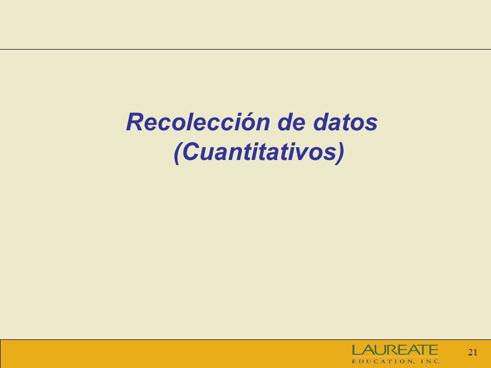 Recolección de datos (Cuantitativos)