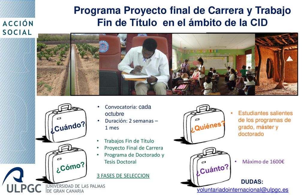Programa Proyecto final de Carrera y Trabajo Fin de Título en el ámbito de la CID