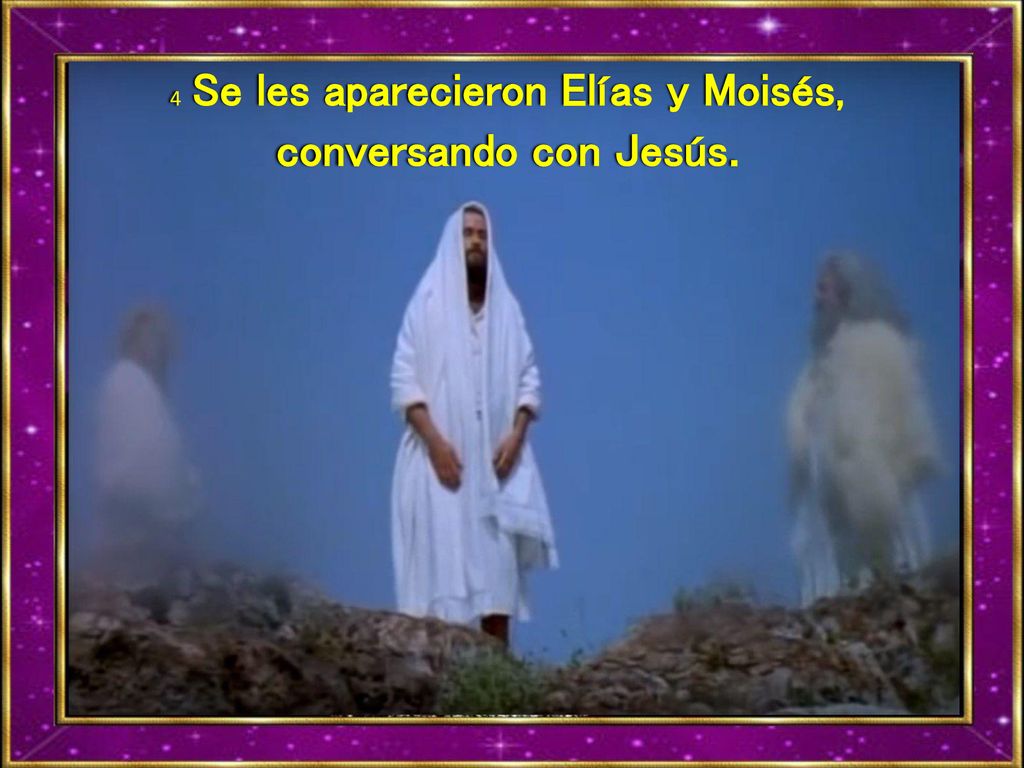 4 Se les aparecieron Elías y Moisés, conversando con Jesús.