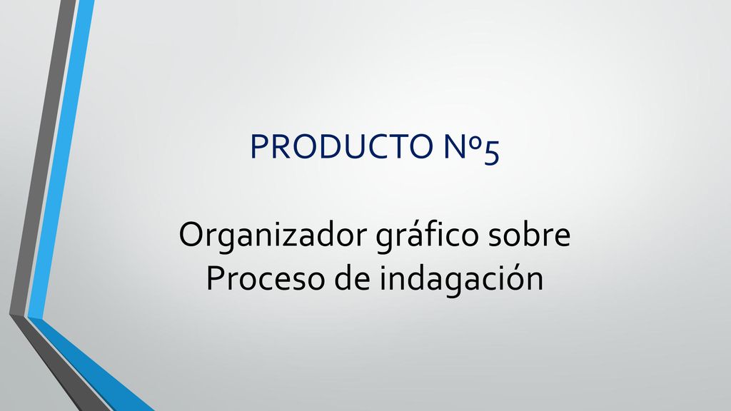 PRODUCTO Nº5 Organizador gráfico sobre Proceso de indagación