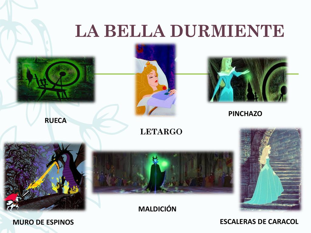 LA BELLA DURMIENTE PINCHAZO RUECA LETARGO MALDICIÓN MURO DE ESPINOS
