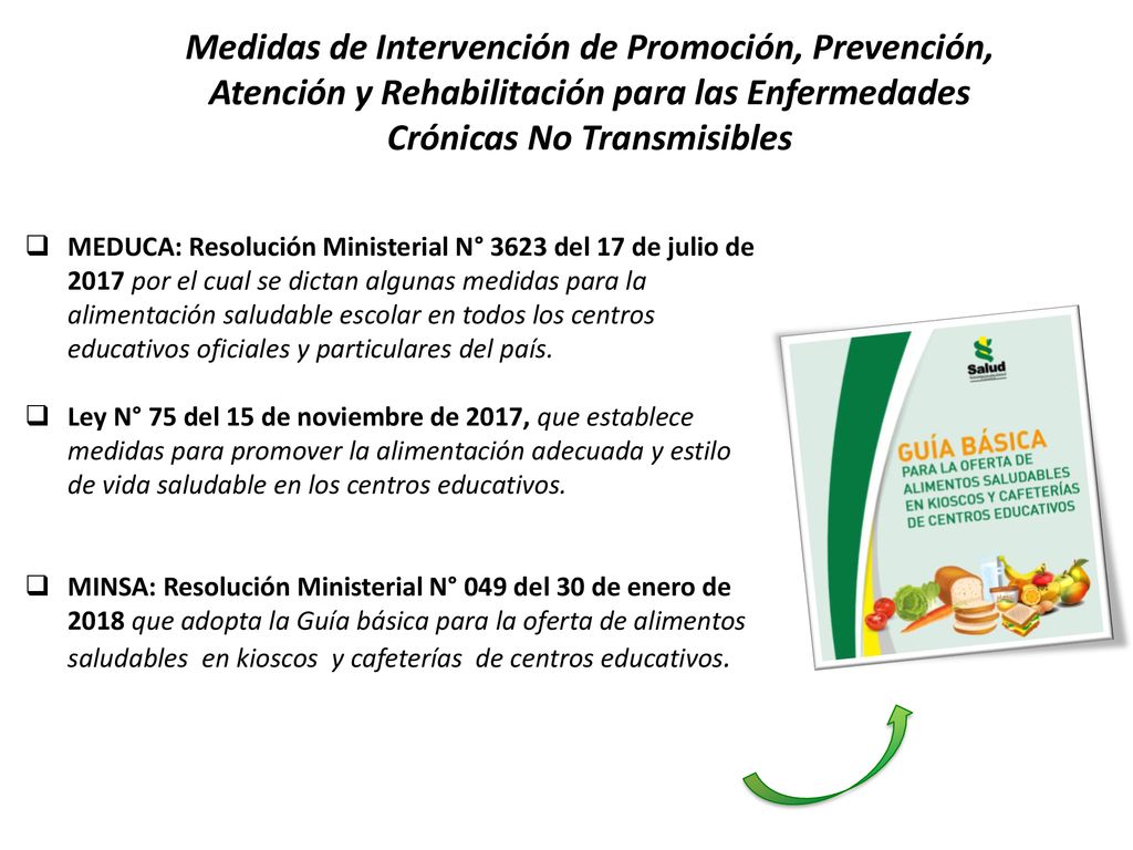 Medidas de Intervención de Promoción, Prevención, Atención y Rehabilitación para las Enfermedades Crónicas No Transmisibles