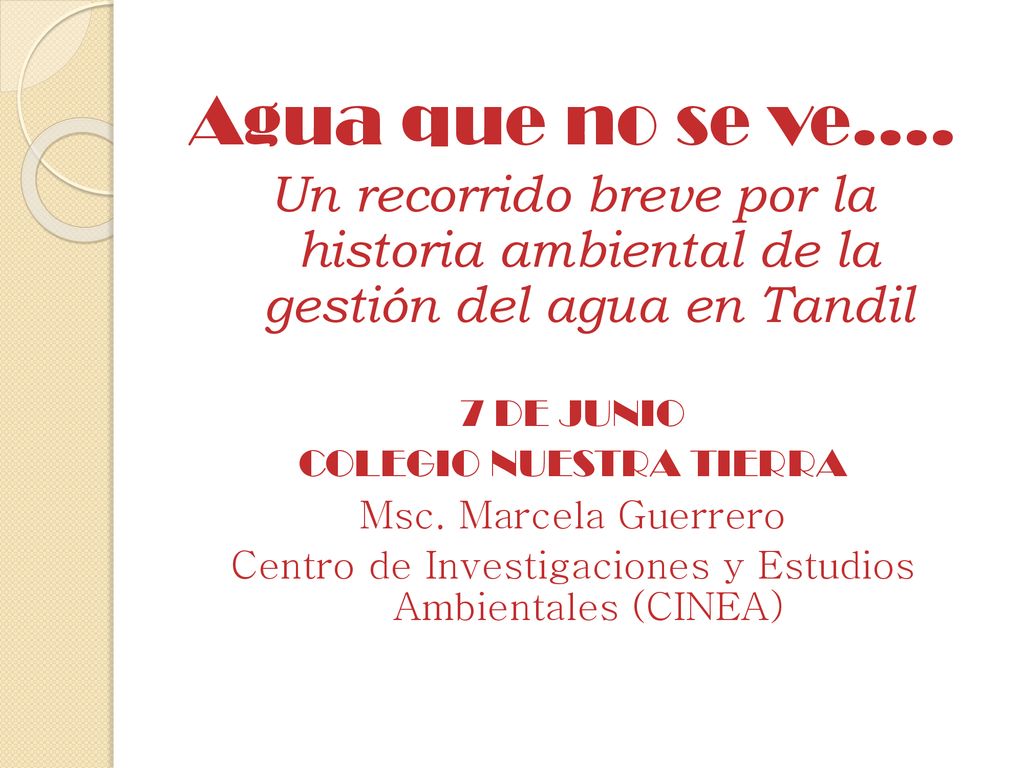 Agua que no se ve…. Un recorrido breve por la historia ambiental de la gestión del agua en Tandil.