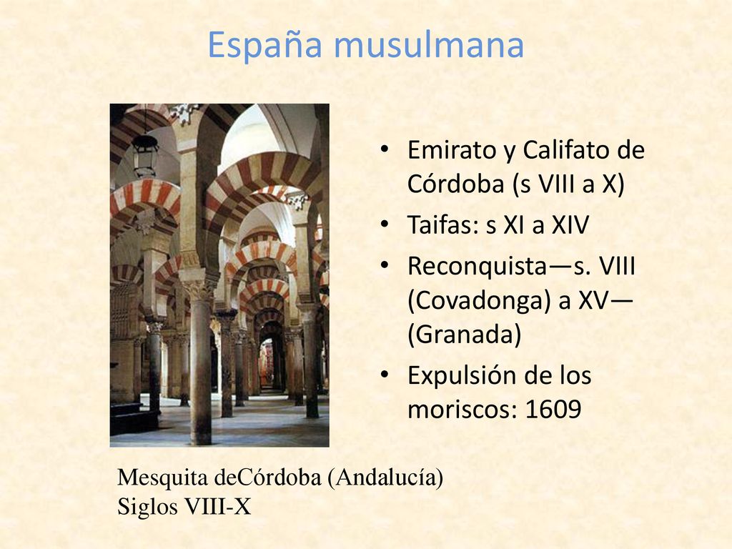 España musulmana Emirato y Califato de Córdoba (s VIII a X)