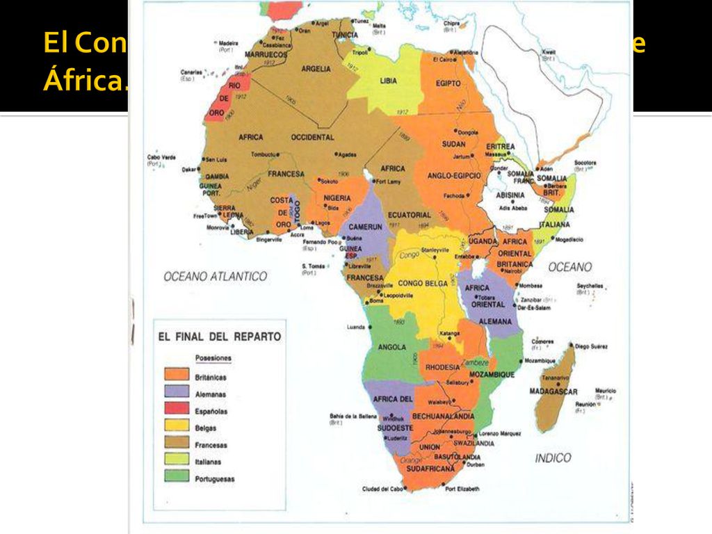 El Congreso de Berlín de 1885 y el reparto de África.