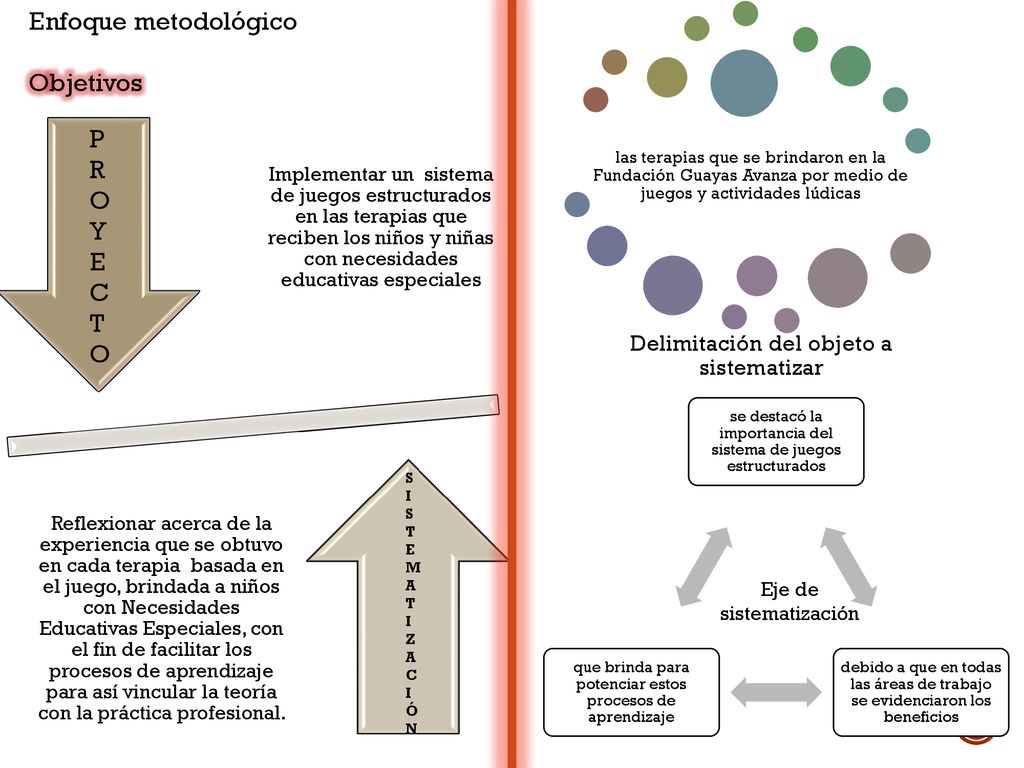 Enfoque metodológico Objetivos P R O Y E C T