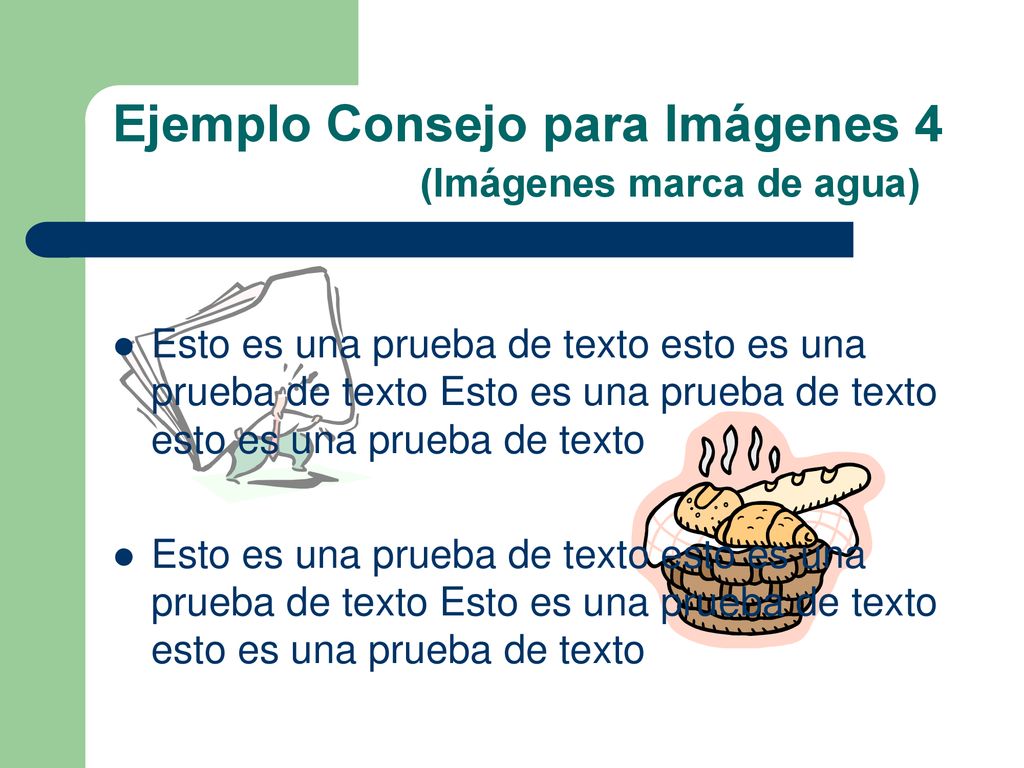 Ejemplo Consejo para Imágenes 4 (Imágenes marca de agua)