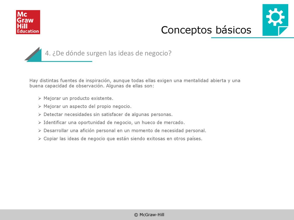 Conceptos básicos 4. ¿De dónde surgen las ideas de negocio