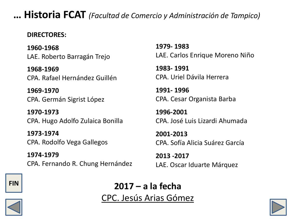 … Historia FCAT (Facultad de Comercio y Administración de Tampico)