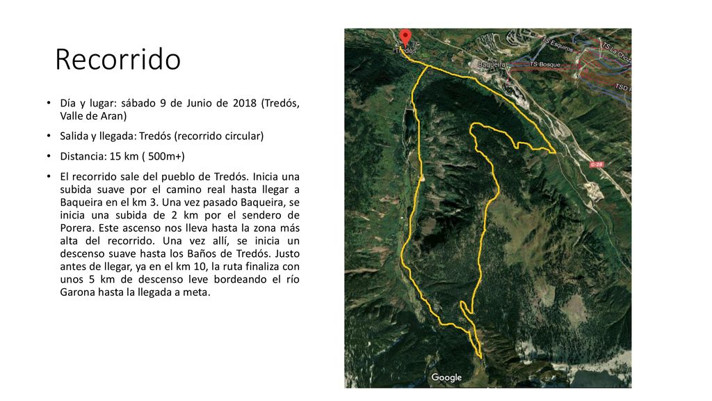 Recorrido Día y lugar: sábado 9 de Junio de 2018 (Tredós, Valle de Aran) Salida y llegada: Tredós (recorrido circular)