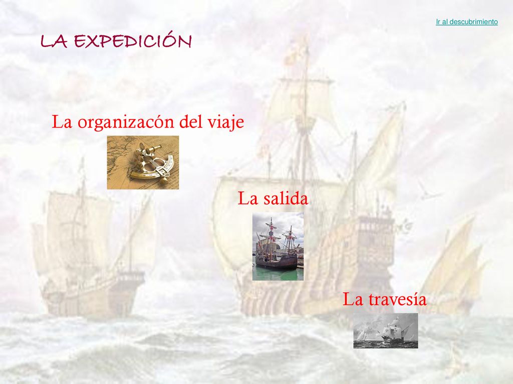 LA EXPEDICIÓN La organizacón del viaje La salida La travesía