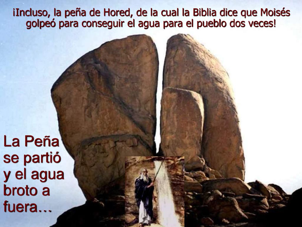 La Peña se partió y el agua broto a fuera…