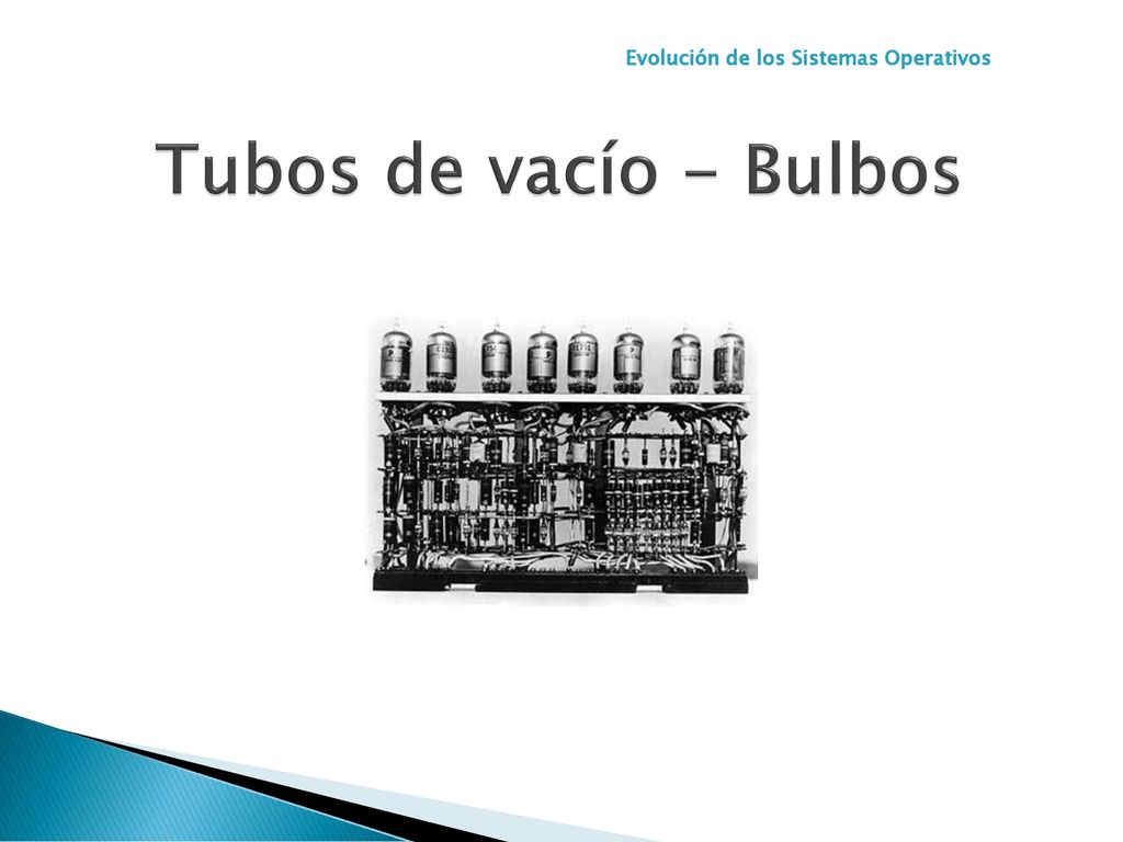 Tubos de vacío - Bulbos Unidad 1 Evolución de los Sistemas Operativos